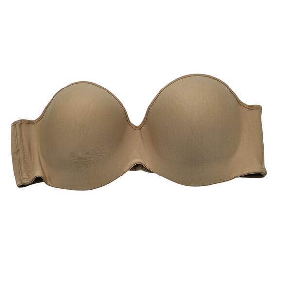 Maidenform Womens Sz 38C No Slip Full Coverage Strapless Bra Beige - Picture 1 of 4
